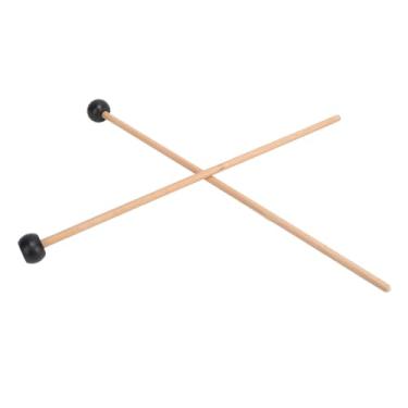 Imagem de Mingzhe Glockenspiel Marreta de Borracha de Madeira Macia de Madeira Sólida Mallet 2pcs para Percussão Marimba Xilofone Vibrando Acessórios de Madeira Cor Preto