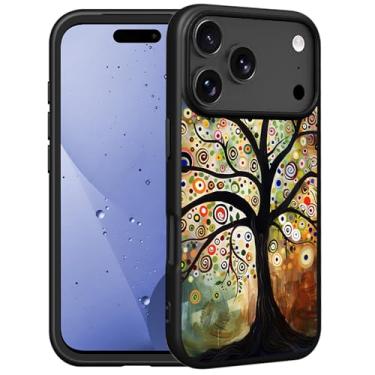 Imagem de FQTBCEARI Capa para iPhone 17 Pro Max, capa de silicone fina com forro de microfibra macio antiarranhões] Capa protetora à prova de choque para iPhone 17 Pro Max de 6,9 polegadas, árvore da vida