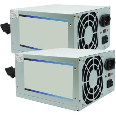 Imagem de KIt 2 Fontes Pc Atx 200W Reais Real Silenciosa com Cabo de Força Nova 