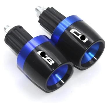 Imagem de Conectores de extremidade de guidão CNC de 22 mm para motocicleta compatíveis com CB 400 500 750 1300 CB400 CB500 CB500F (azul)