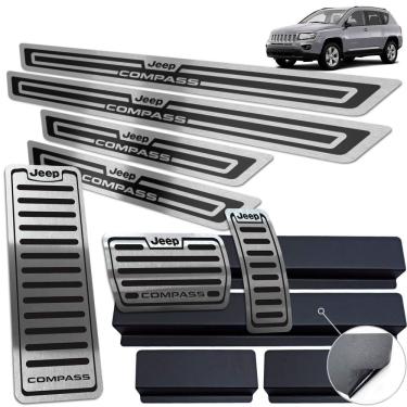 Imagem de Descanso Pedaleira Soleira Jeep Compass 2012 A 2015 Preto
