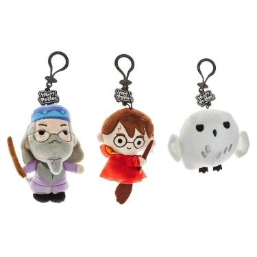 Imagem de Harry Potter Pelúcia Chaveiro 3pk Dumbledore Hedwig Hogwarts