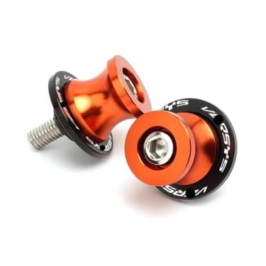 Imagem de BYYINGSUS Acessórios para motocicleta M8 Parafusos de suporte deslizante de carretel de braço oscilante compatíveis com VE&RSYS 650 1000 Versys650 Versys1000 2015-2023 (laranja)