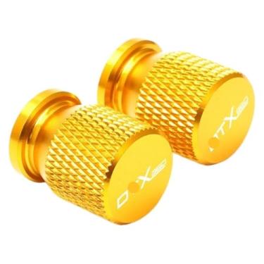 Imagem de Tampa da tampa da haste da porta de ar da válvula de pneu, acessórios de motocicleta de alumínio compatíveis com Kymco DTX 125 350 360 DT X360 2022-2023 2024 (dourado)