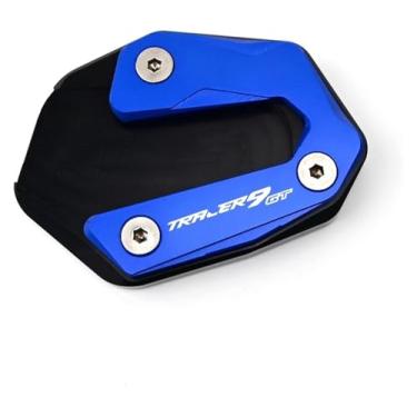 Imagem de Acessórios de motocicleta Suporte lateral de pé ampliador tampa de válvula de pneu compatível com Y&AMAHA Tracer 9 GT 9GT Tracer9GT 2021-2023 2022 (azul)