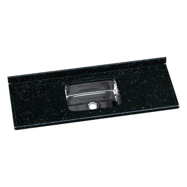 Imagem de Pia de Cozinha Mármore Sintético 140x55cm com Cuba Aço Inox Multimóveis CR20473