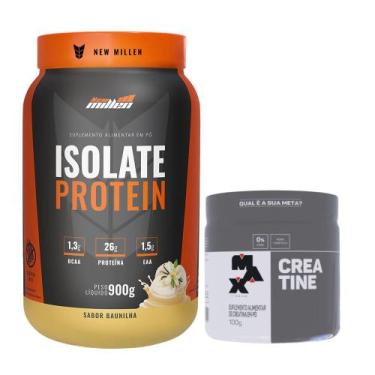 Imagem de Isolate Protein Pote 900g - New Millen + Creatina 100g - Max Titanium,