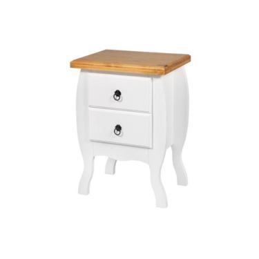 Imagem de Mesa de Cabeceira Bombe 2 Gavetas - Oultet de Fabrica, branco