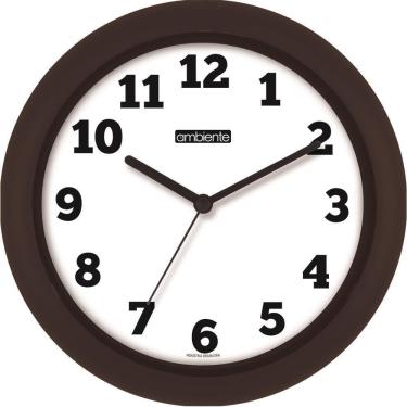 Imagem de Relógio De Parede Ambiente Ref: 191300-304 Chocolate Números