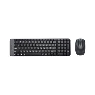 Imagem de Kit Teclado e Mouse Logitech Wireless  MK220 Preto