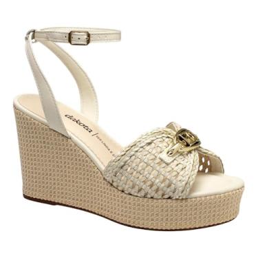 Imagem de Sandália Dakota Anabela Tramada Y9871 Artesan Cream