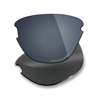 Imagem de Mryok Lentes de reposição polarizadas Plus para óculos de sol Oakley Frogskins Lite OO9374, HD Polarized, proteção UV, resistente a impactos e ajuste perfeito - Preto cromado