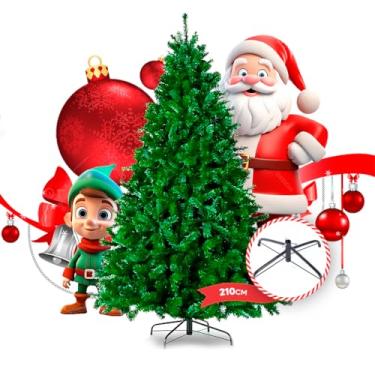 Imagem de Árvore de Natal Verde 2,1 metros 1000 galhos Pinheiro Canadense Grande Premium Luxo