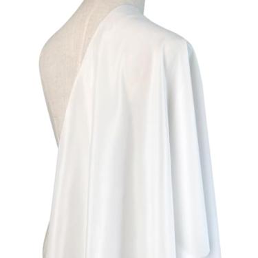 Imagem de 14 Momme seda natural viscose crepe de tecido cachecol tule vestidos elegantes de luxo para mulheres para costura por jardas SVCDC14L-1 (branco natural, 1 jarda)