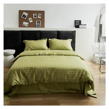 Imagem de Conjunto de capa de edredom de algodão cetim queen size conjunto de cama fronhas (3 king)