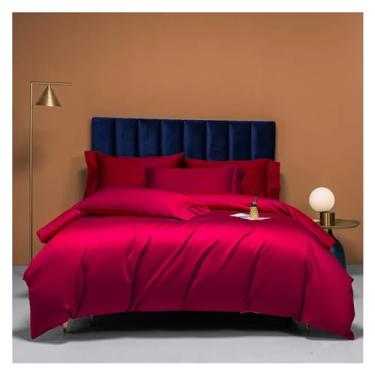 Imagem de Roupa de cama 100% algodão, solteiro, Queen, King, conjunto de lençol de cima e capa de edredom (solteiro K)