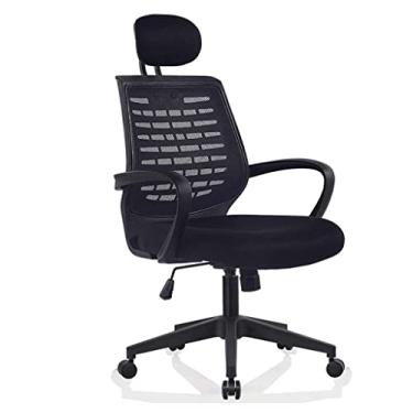 Imagem de Cadeiras de secretária de escritório cadeira de escritório cadeira de computador de altura ajustável com apoio de braços cadeira de secretária confortável respirável silencioso polias cadeiras