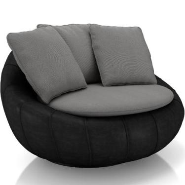 Imagem de Poltrona Para Sala De Estar Decorativa Giratória Kira material sintéti