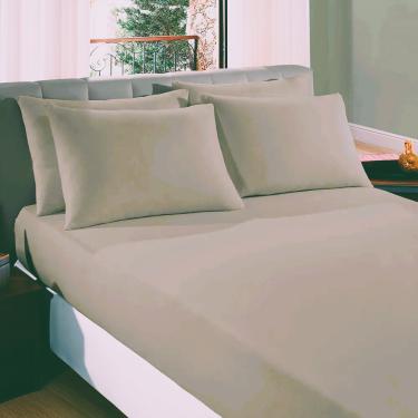 Imagem de Lencol Avulso Casal com Elastico Malha BegeSul Brasil