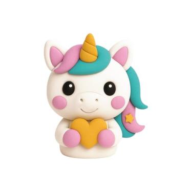 Imagem de Container Creative — KIT com 4 cores de massinha EVA (28g) + case, tema Little Unicorn. Perfeito para montar personagens e criar histórias, aliviando o estresse e estimulando coordenação motora.