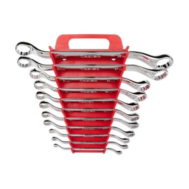Imagem de TEKTON Conjunto de chaves de extremidade de caixa offset de 45 graus com suporte, 11 peças (6-32 mm) | WBE24411