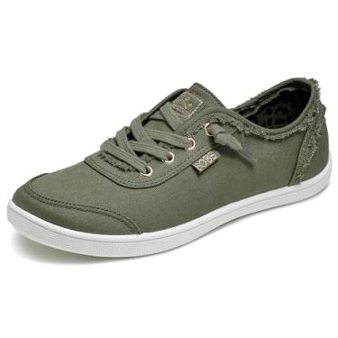 Imagem de Skechers Tênis feminino Bobs B fofo – espuma viscoelástica, sola flexível, tênis vegano leve, Oliva, 34
