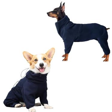 Imagem de TARFEPA Casaco de inverno para cães, pulôver de lã polar, jaqueta de moletom para cachorro, macacão de pijama de corpo inteiro para cães pequenos, médios e grandes, caminhadas, caminhadas, sono