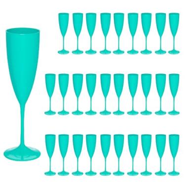 Imagem de Jogo De Taça 30pçs Espumante Acrilico Premium 170ml (AZUL CELESTE)