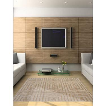 Imagem de Tapete Felpudo em Relevo Realce Eden Bege 3,00x4,00