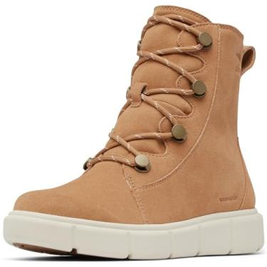 Imagem de Sorel Bota de neve feminina Explorer Iii Joan impermeável, Tawny Buff/Giz, 38