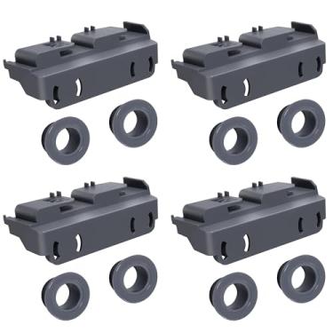 Imagem de Pacote com 4 rodas para lava-louças WD28X27241 kit de rolo e suporte inferior adequado para máquina de lavar louça G.E, serve para os lados esquerdo e direito, substitui 265d1512p002 WD12X10438