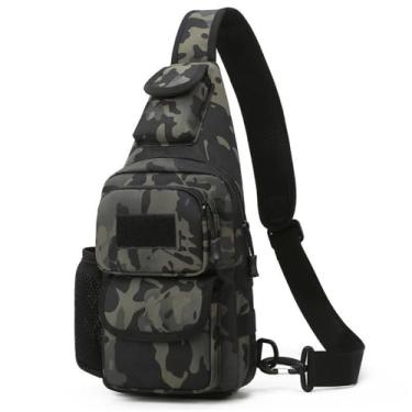 Imagem de Mochila de ombro, bolsa mensageiro, ajustável, portátil, masculina, caminhada, esportes