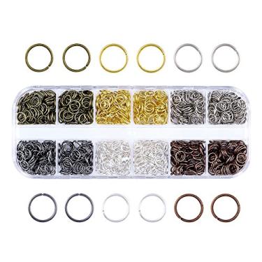 Imagem de 600 peças/caixa 6 cores anéis de salto de ferro 4 mm redondos Oprn Jump Ring Connectors Links para pulseira faça você mesmo, colar, joias, descobertas