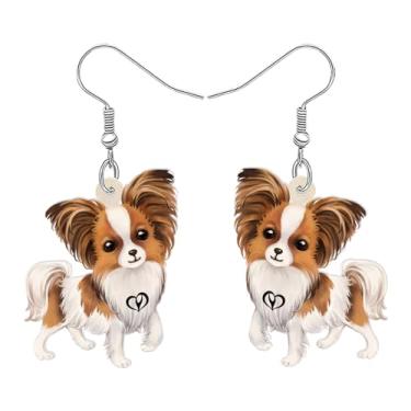 Imagem de Brincos de acrílico doce Papillon para cães, pingentes, joias para mulheres, animais de estimação, amantes, presentes, berloques, decorações, Medium, Acrílico, Sem pedra preciosa