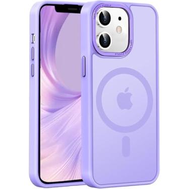 Imagem de LeYi Capa de celular para iPhone-11 roxa compatível com MagSafe Magnetic [protetor de tela X2 + capa de câmera X2] Funda Para ipone 11 capa protetora de grau militar i Phone 11 iphone11, roxo lavanda