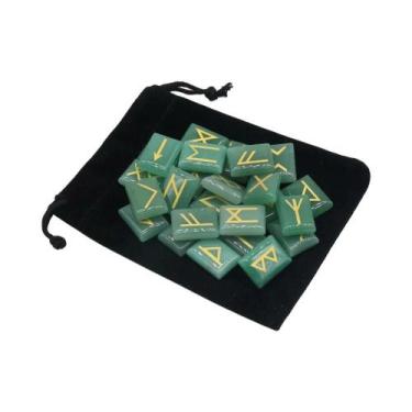 Imagem de Conjunto De Runas De Cristal Natural Ágata 25 Peças Para Divinação, Ad