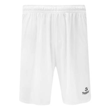 Imagem de Calção Topper New Futebol Academia Shorts Esportivo, Branco, m