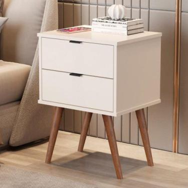 Imagem de Mesa de Cabeceira 2 Gaveta JB 1818 JB Móveis - Bechara, Off White