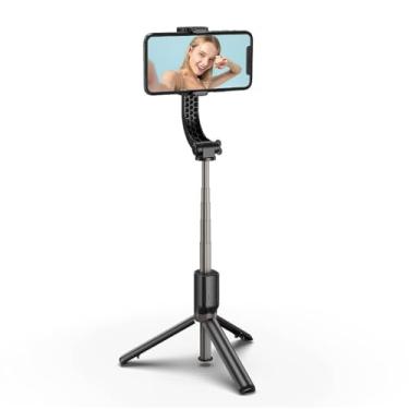 Imagem de Estabilizador de Mão Para Smartphone 3 em 1 Tripé Selfie Controle Remoto Bluetooth Antivibração,estabilizador gimbal