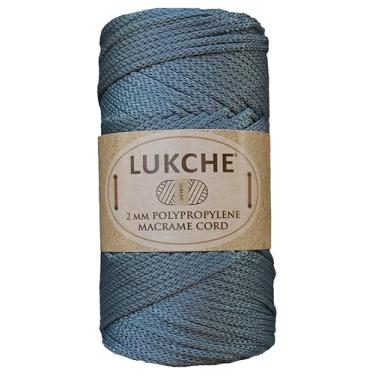 Imagem de Cordão de macramê de poliéster 2 mm x 125 jardas, corda de macramê premium 100% polipropileno, fio colorido, bolsa de macramê de crochê para cabides de parede, bolsas, placas inferiores, tapetes