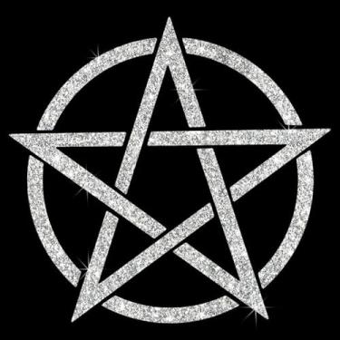 Imagem de Adesivo de decalque brilhante de PVC autoadesivo pentáculo cintilante para carros, laptops, motocicletas, parede, janela, bagagem, capa de arranhão, porta, multisuperfície (branco)