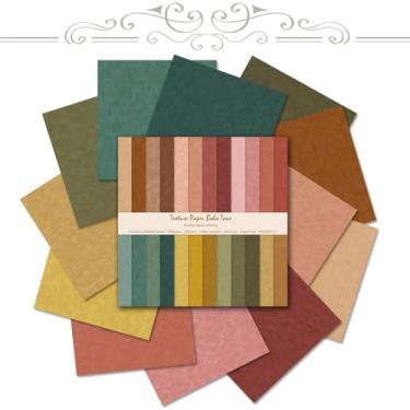 Imagem de Papel de scrapbook de 30,5 x 30,5 cm, 24 folhas, textura boêmia, folhas decorativas de cartolina dupla face para álbuns, artesanato, álbuns de bricolage, diários de lixo