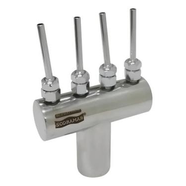 Imagem de Bico Leque Inox Sodramar 4 Saídas Chafariz E Fontes Cinza