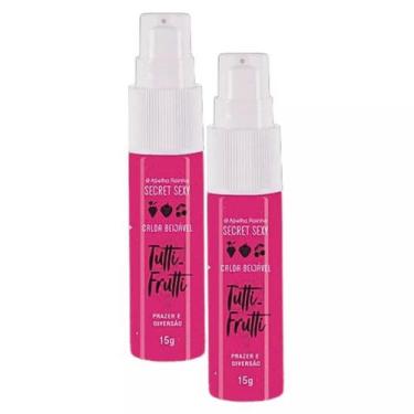 Imagem de 2 Calda Beijável Secret Sexy Abelha Rainha Sabor Tutti Frutti 15g