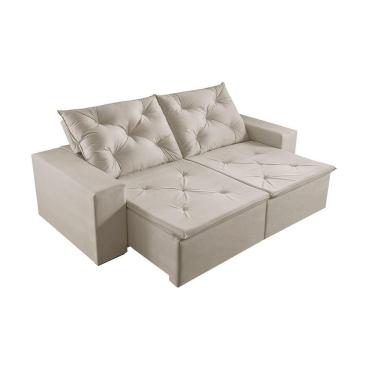 Imagem de Sofá 5 Lugares Retrátil E Reclinável Martins M-181 Veludo Creme
