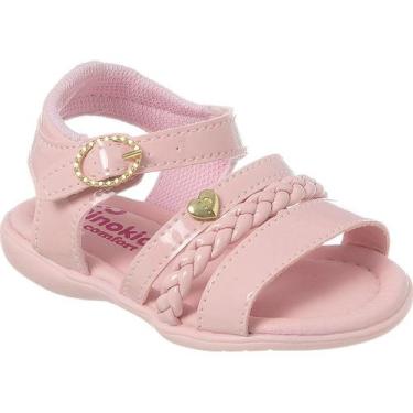 Imagem de Sandália Infantil Bebe Menina Trança - PINOKIO CALÇADOS, Rosa, 17