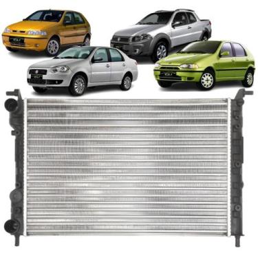 Imagem de Radiador De Água Palio Siena Strada 1998 1999 2000 2001 2002 Com Ar - 