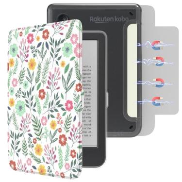 Imagem de E NET-CASE Capa magnética destacável para leitor digital Kobo Clara Color (2024)/Clara BW (2024)/2E (2022) de 15 cm, luz traseira ultratransparente, à prova de arranhões, fácil de destacar e fixar