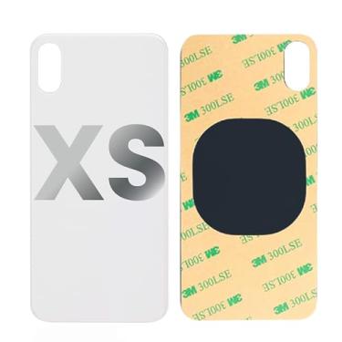 Imagem de 1 pçs/lote capa de bateria de vidro para iPhone Xs capa traseira substituição para iPhone Xs Big Hole Back Glass Rear Door Case (branca)