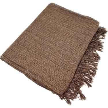 Imagem de Manta Ultra Luxuosa Para Sofá - 400 X 180 Cm, Algodão Puro, Capa Ideal Para Sofás Extragrandes(Marrom Escuro Mesclado)